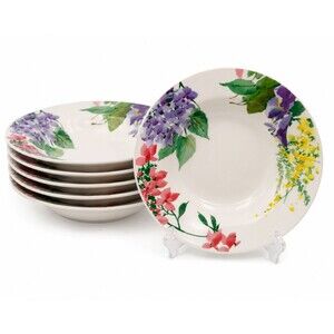 Savoir Vivre Meadow Splendor Soup Bowl Set of 6 Oven To Table YA053